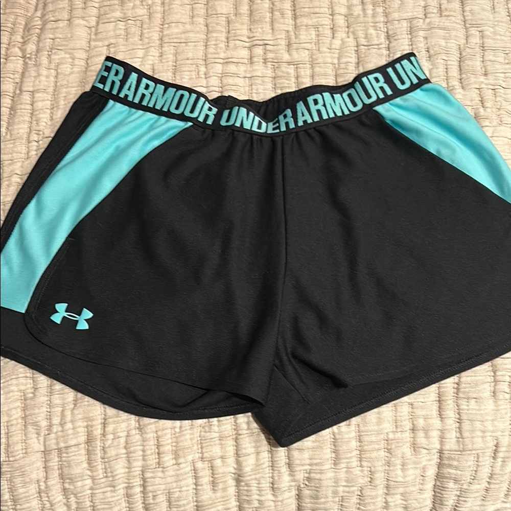 Under Armour Black and Blue Athletic Shorts